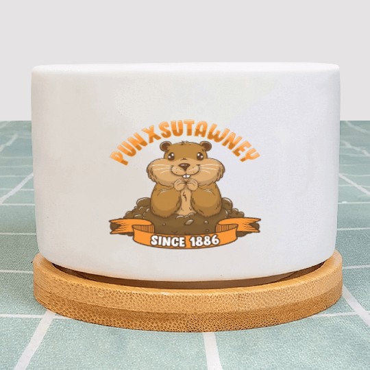 Groundhog Day Phil Ground Hog Punxsutawney Plant Pots