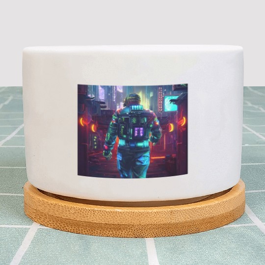 Cyberpunk man Plant Pots