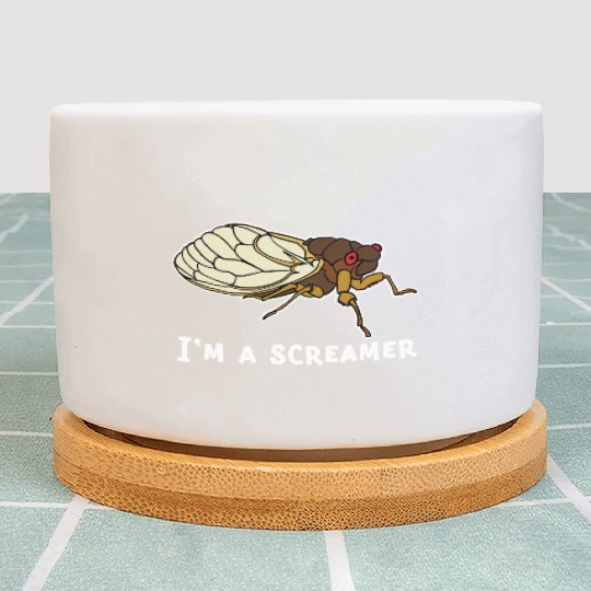 Cicada Song Funny Cicada Invasion I m A Screamer Plant Pots