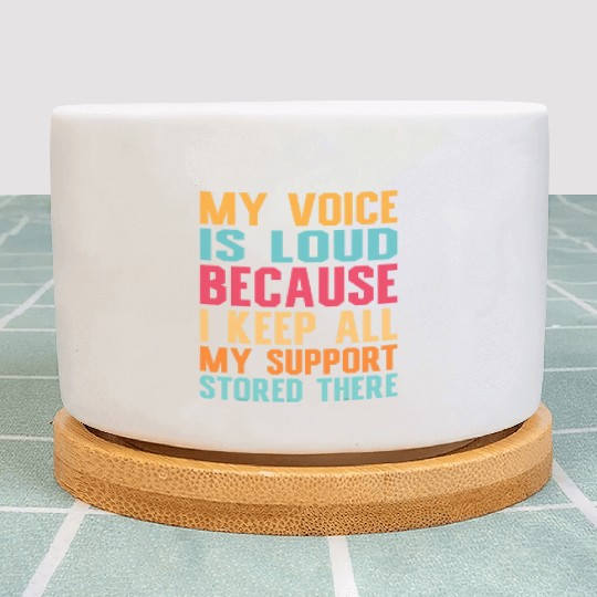 Social Worker My voice is loud social work Plant Pots