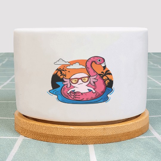 Axolotl Gift Women Swimming Pool Flamingo Axolotl Plant Pots