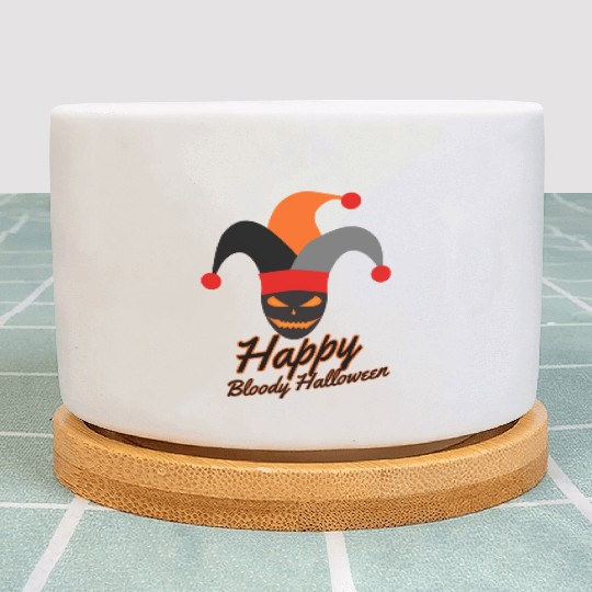 happy bloody Halloween sarcastic horror Plant Pots