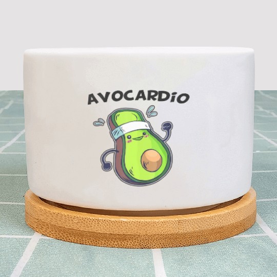 Avocardio Fitness Avocado Gym Vegan Guacamole Plant Pots