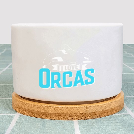 I Love Orcas Orca Whale Sea Plant Pots