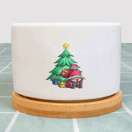 Santa Winter Whale Tail Ugly Santa Claus Gif Plant Pots