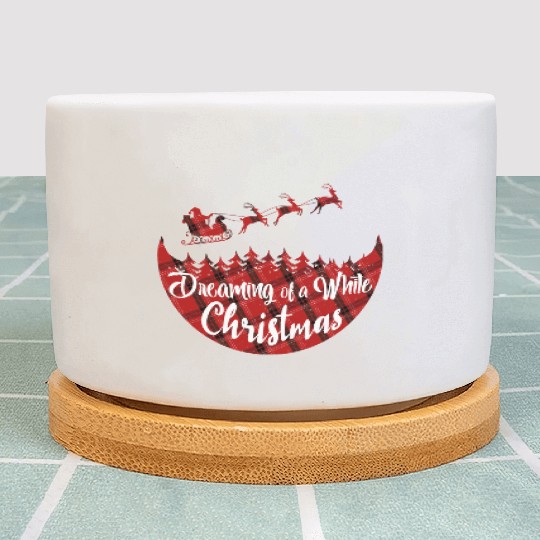 Dreaming of a White Christmas Plant Pots