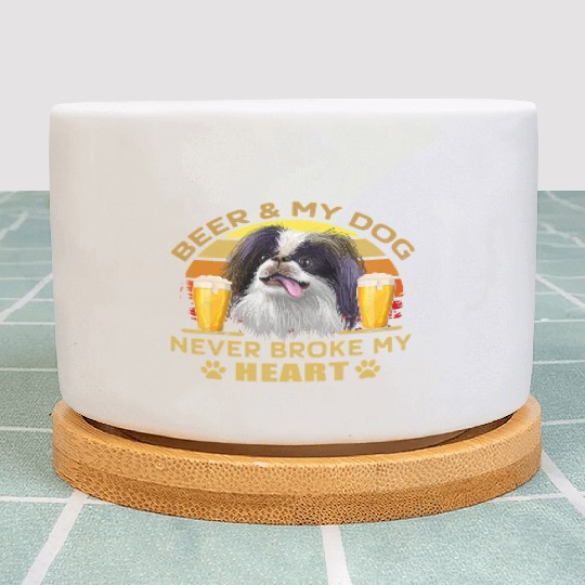 Halloween Dogs 769 Beer Japanese Chin Dog Never Plant Pots