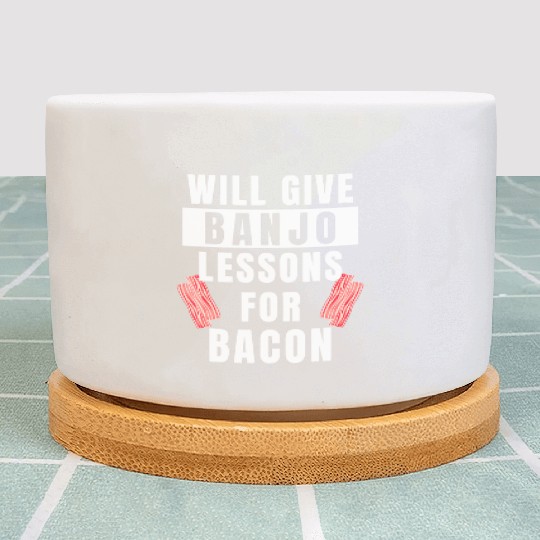 Banjo Player Lessons For Bacon Music Instrument Plant Pots
