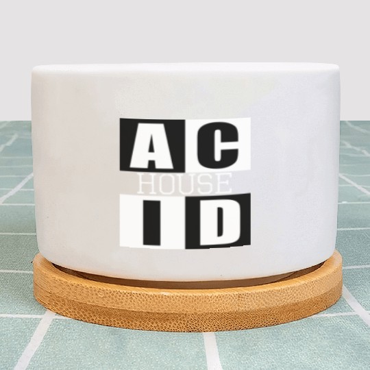 ACID HOUSE music logo Plant Pots
