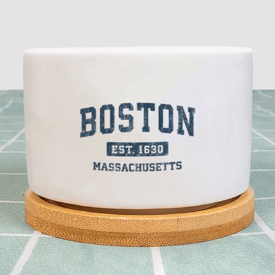 Boston Massachusetts Ma Vintage Athletic Plant Pots