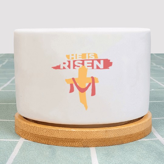 He Is Risen Christian Easter Plant Pots