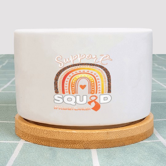 Kidney Cancer Support Squad Dark Blue Ribbon Plant Pots