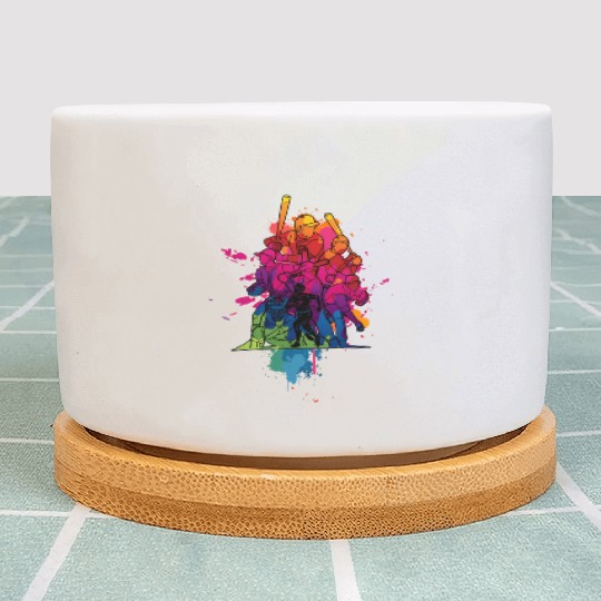 Baseball Catcher Pitcher Batter Tees For Youth Plant Pots