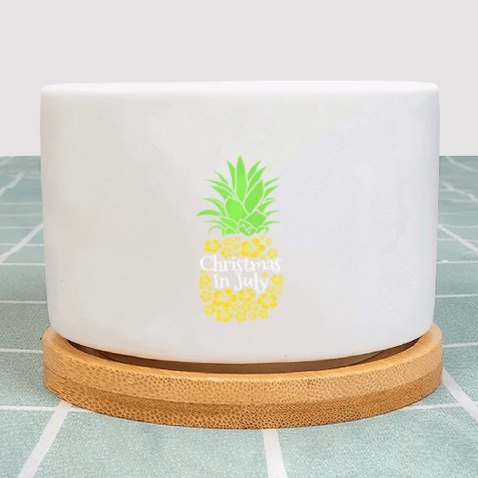 Christmas In July Funny Summer Vacation Pineapple Plant Pots