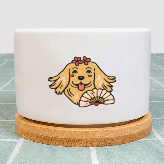 Golden Retriever Geisha Dog Lover Terrier Plant Pots