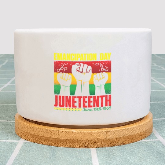 Ecipation Day 1865 African American Juneteenth Fla Plant Pots