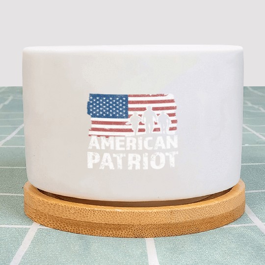 American Patriot Military Soldier Us Flag Veteran Plant Pots