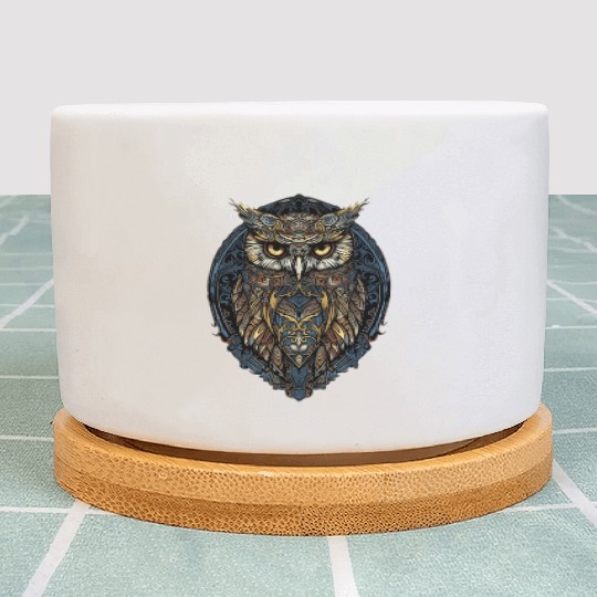 Stained Glass Gothic Aesthetic Owl Intricate Plant Pots