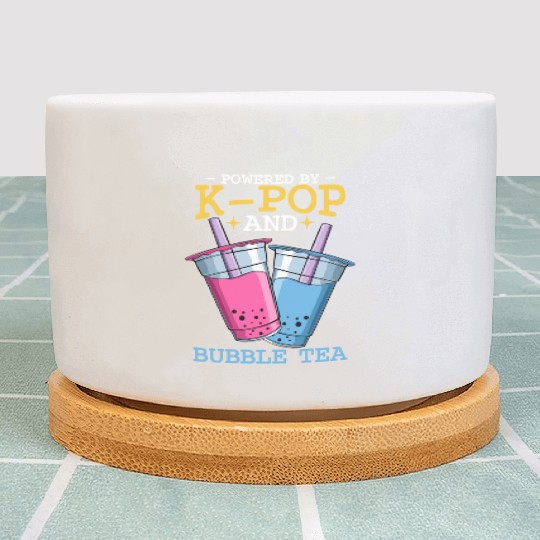 Powered By K Pop And Bubble Tea Kawaii Korean Boba Plant Pots