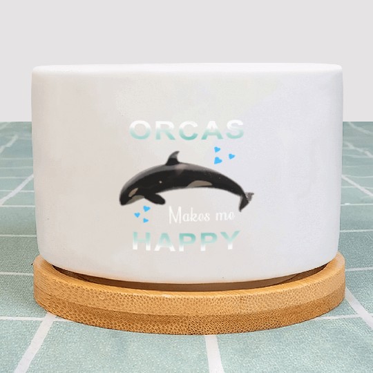 Orcas Make Me Happy Killer Whale Plant Pots