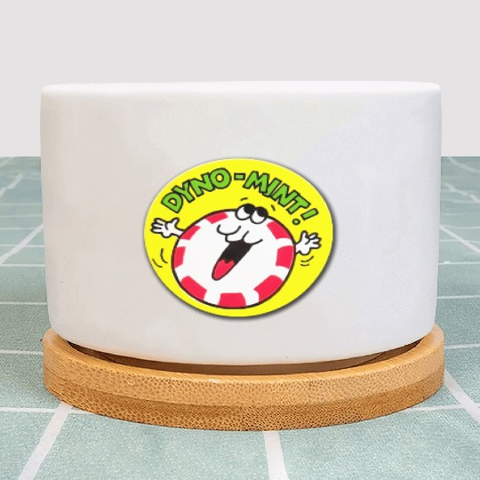 Vintage Scratch And Sniff Sticker Peppermint Dyno- Plant Pots