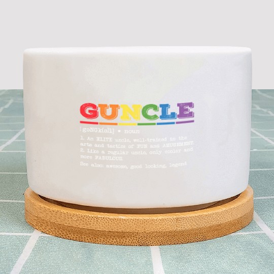 Guncle Definition Proud Gay Uncle Lgbtq Pride Rain Plant Pots