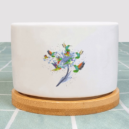 Pretty Nature Animal Flowers Bird Hummingbird Plant Pots