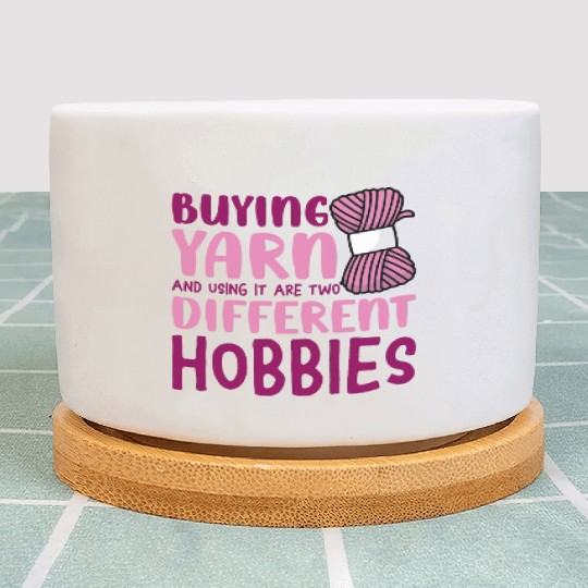Buying yarn and using it Plant Pots