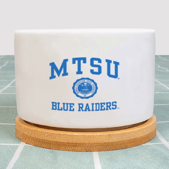 Middle Tennessee State Blue Raiders Seal Logo Plant Pots