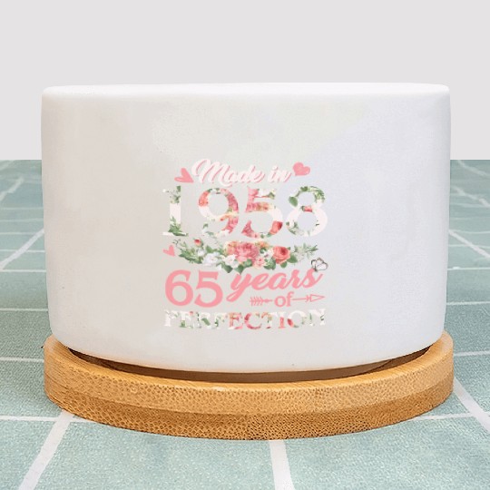 Made In 1958 Floral 65 65Th Plant Pots