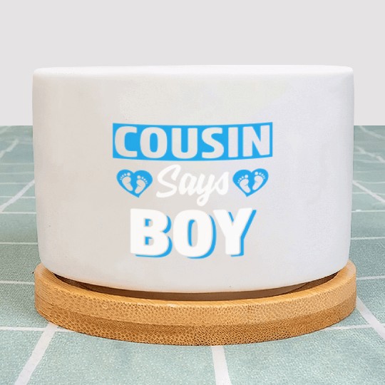 Cousin Says Gender Reveal Team Blue Baby Py Plant Pots