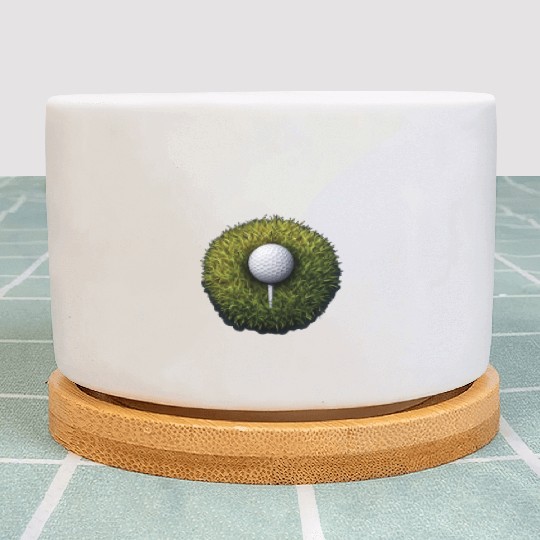 Golf Ball Green Grass Golfer Golf Player Golfing Plant Pots