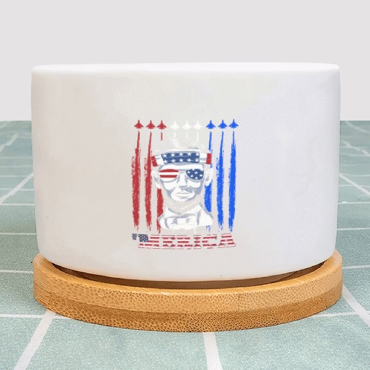 Merica Lincoln Independence Day Party Patriots Plant Pots