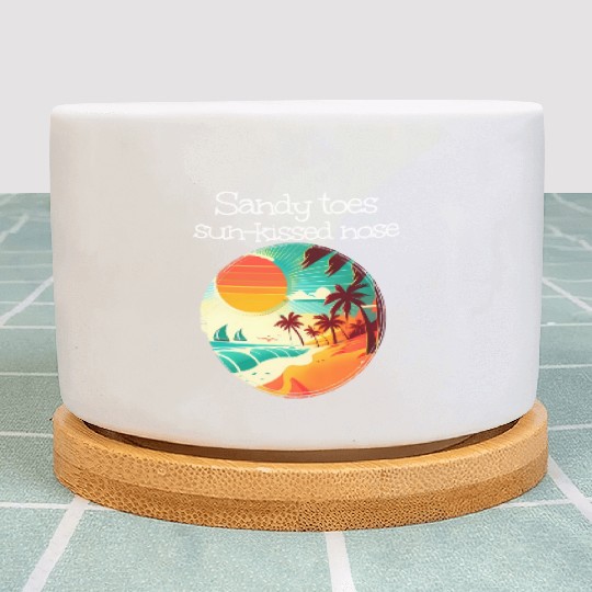 Walking At Sea With Sandy Toes And Sun Kissed Nose Plant Pots