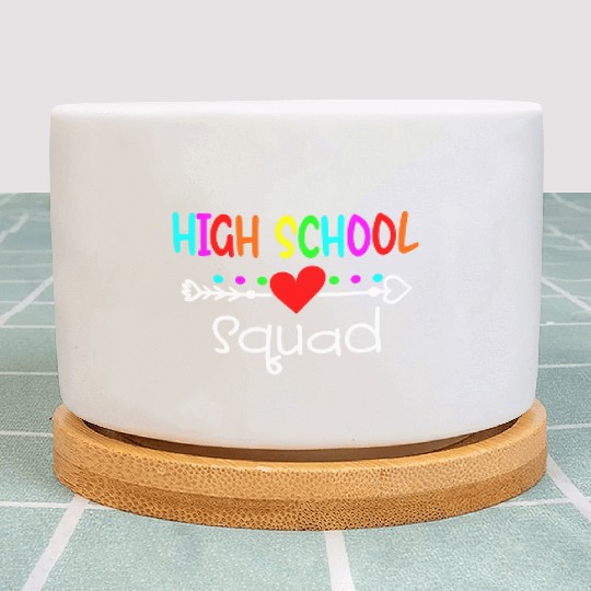 High School Squad Teacher Student Kid Back To Plant Pots