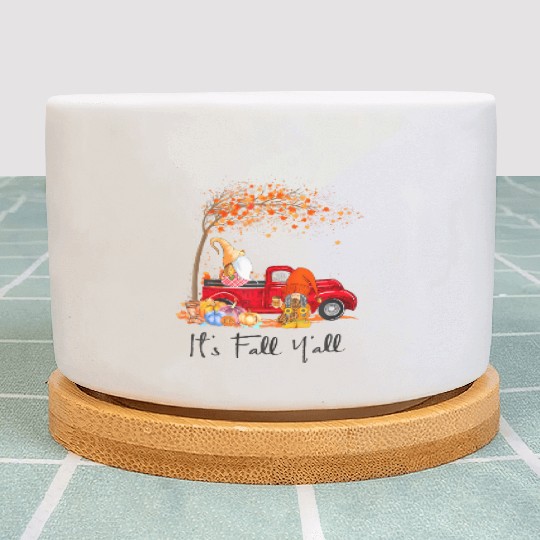 It's Fall Y'all Girls Fall Vibes Autumn Leaves Plant Pots