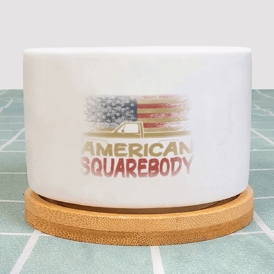 American Flag Square Body American Squarebody Truc Plant Pots