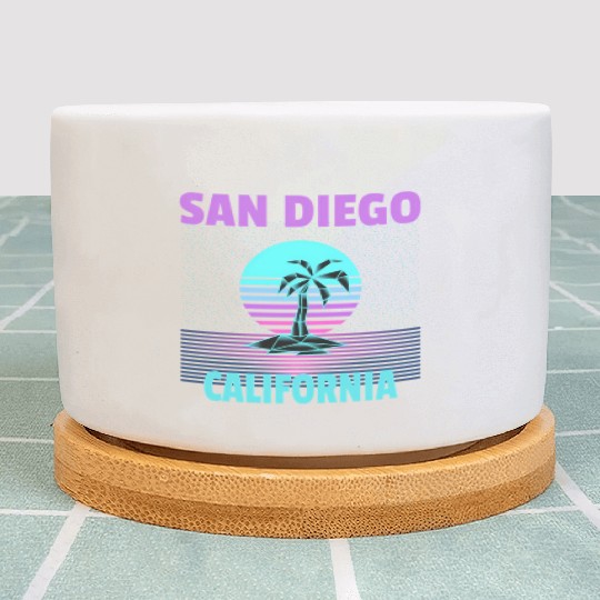 San Diego Vacation - Palm Tree Plant Pots