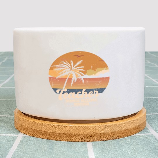 Funny Last Day Of School Teacher Summer Recharge Plant Pots