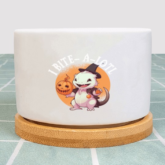 Axolotl Halloween Trick Or Treat Amphibian Axolotl Plant Pots