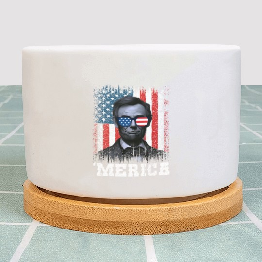 Merica Lincoln Independence Day Party 4th July Plant Pots