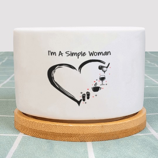 I'M A Simple Flip Flop Coffee Wine And Golf Plant Pots