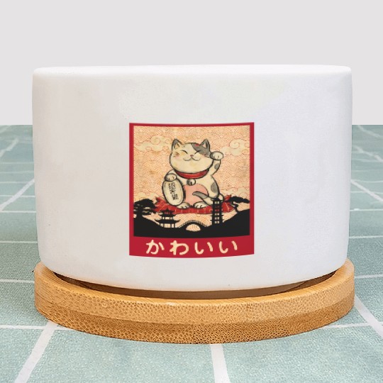 Cat Ramen Bowl Anime Japanese Noodles aii Neko Plant Pots