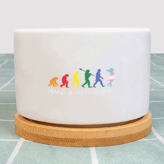 Gay Pride LGBT Human Evolution Gay Plant Pots