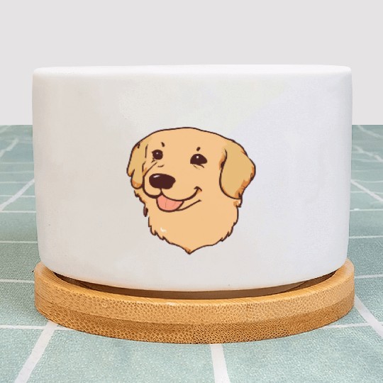 Sweet Golden Retriever Dog Lover Puppy Plant Pots