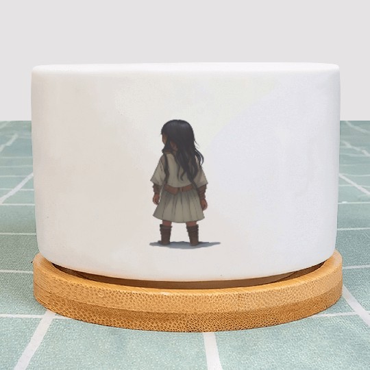 Little Girl Walking Away or... Plant Pots