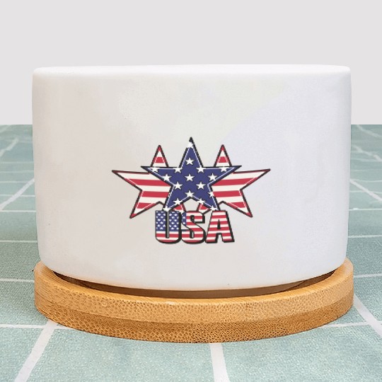 God bless America the land of the free Plant Pots