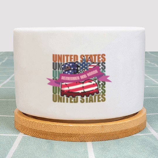 God bless America the land of the free Plant Pots
