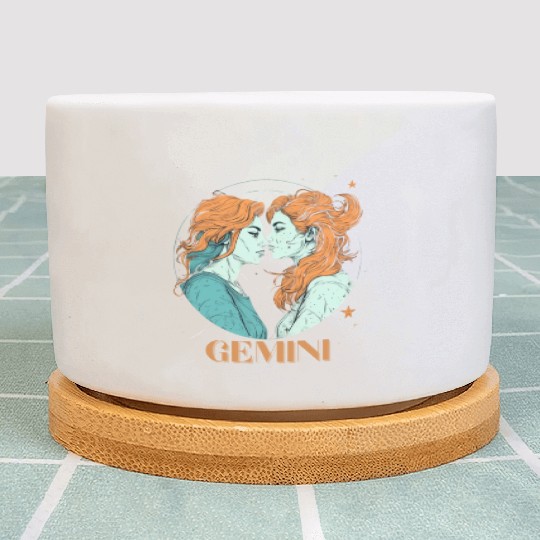 Lesbian Gemini zodiac sign gay girls horoscope Plant Pots