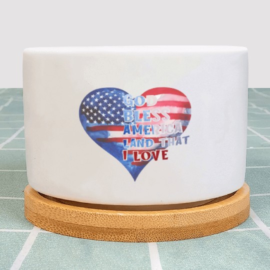 God bless America Land that I love Plant Pots